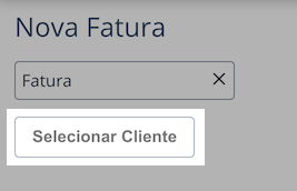 Botão selecionar cliente