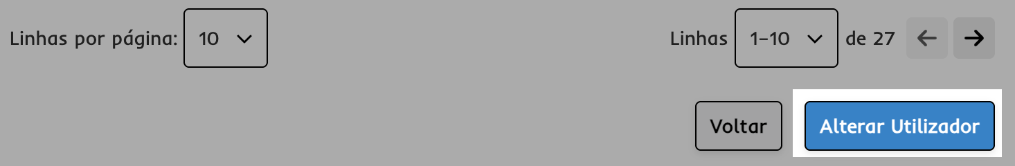 Botão alterar utilizador